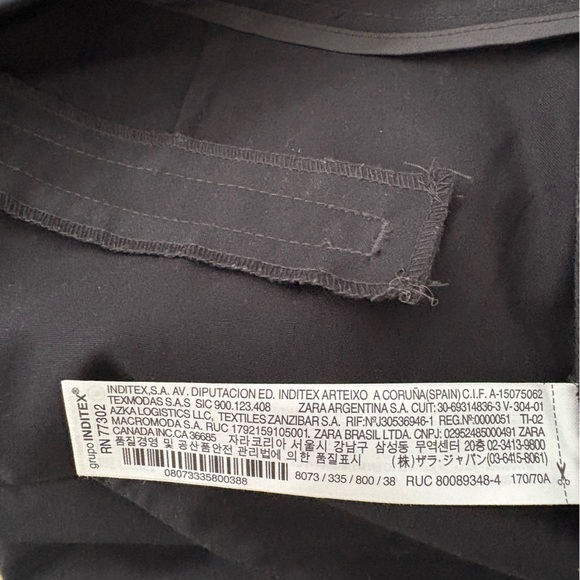Zara black ankle length slacks pants sz 6 - Picture 5 of 16